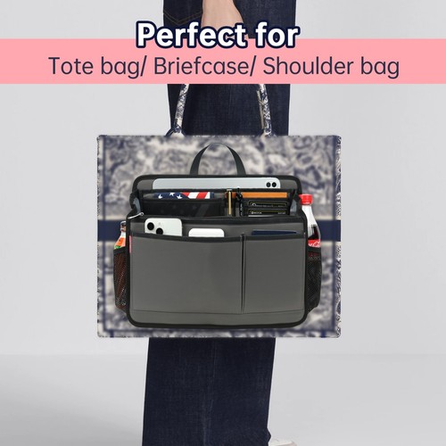 Briefcase Insert Organizer Office File Document Storage Bag in Bag Gusset L Size - Picture 5 of 12