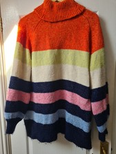 NEXT Ladies Stripy Roll Neck Jumper Size L