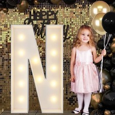 4FT Marquee Light Up Letters N, Big Marquee Letter for Baby Shower Birthday E...