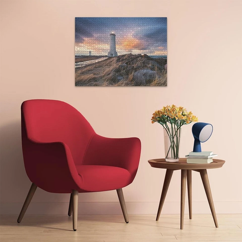 Puzzle Adulto 1500 Piezas - Ambiente Mágico Sobre el Faro de Akranes Foto 4 de 4