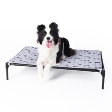 Assemblable Metal Frame Puppy Elevated Dog Bed, Portable Dog Bed, Easy to Cle...