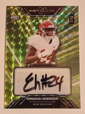 2025 Wild Card Metallix Emmanuel Henderson Green Mosaic Auto #d 2/10 Kansas