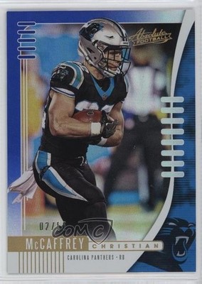 2019 Panini Absolute Blue Spectrum 2/50 Christian McCaffrey #83 13c1