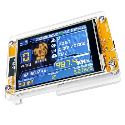 Pantalla inteligente BTC Solo Lottery Crypto Miner NMMiner V2 de 2,8"" 1000 KH/s Hashrate