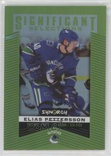 2018 Upper Deck Synergy Significant Selections Green 25/199 Elias Pettersson r7d