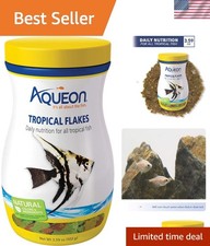 Aqueon Tropical Fish Flakes 3.59 Ounces - Nutrient-Rich Feeding for All Fish