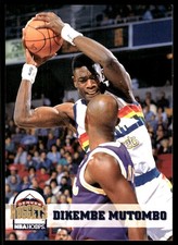 Dikembe Mutombo 1993-94 Hoops #56 Nuggets NBA READ FREE SHIPPING AutographDen