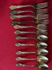 11 Gorham  Sterling Silver spoons  and forks  424g , 12 oz