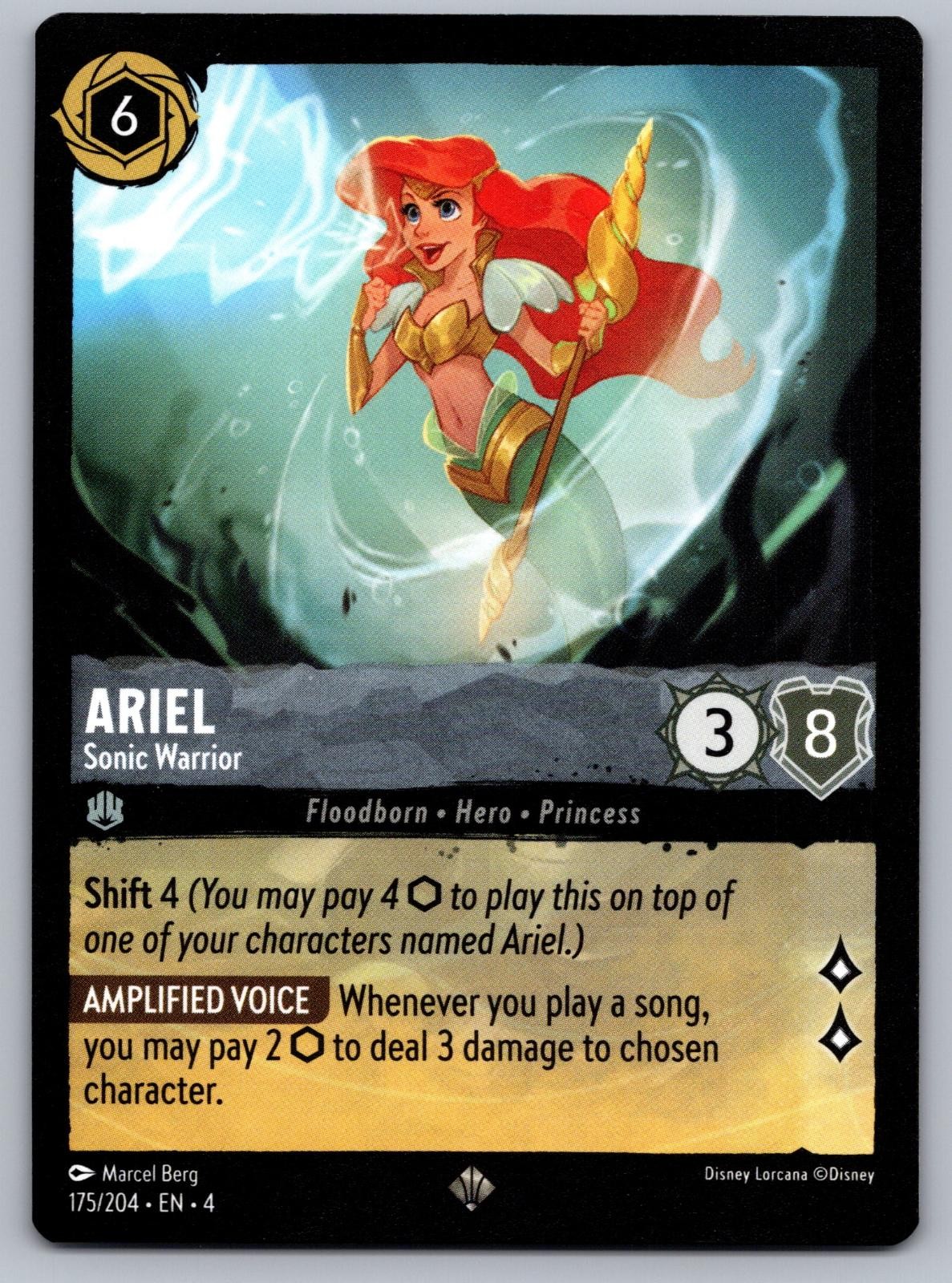 ARIEL - SONIC WARRIOR 175/204 URSULA'S RETURN SUPER RARE NON-FOIL NM