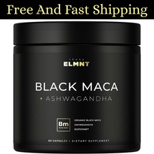 Maca Root with Ashwagandha Organic Black 40,000mg 40x Strength- Highest Potency.
