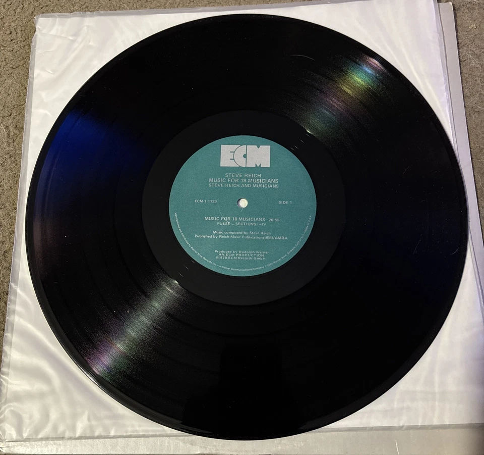STEVE REICH Music For 18 Musicians ECM LP EX 1978 DJ Radio Issue Avant Garde - Image 4 of 4