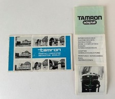 Tamron Adaptall Lens System Instruction Manual: Lot of 2 Original