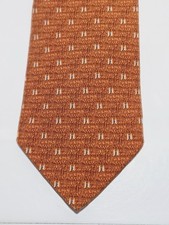 Kriziauomo Pure Silk Men's Dress Tie Made In Italy Orange Rush Blue