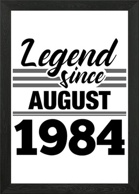 Legende seit August 1984 gerahmtes Wandbild Poster Leinwanddruck Bild