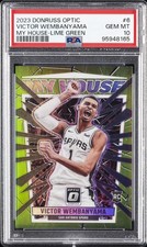 2023 PANINI DONRUSS OPTIC MY HOUSE LIME GREEN #6 VICTOR WEMBANYAMA 33/149 PSA 10
