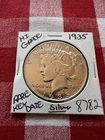 1935 - P Peace US Silver Dollar Coin, Philadelphia Mint 90% Silver $1