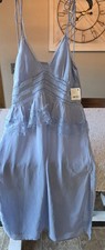 Free People Intimately Blue Slip Dress Size Med. Nwt