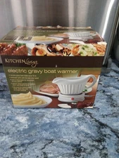 KITCHEN LIVING ELECTRIC CERAMIC GRAVY BOAT WARMER 16 OZ.