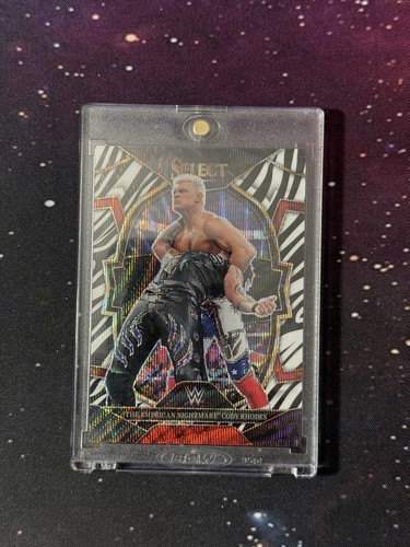 The American Nightmare' Cody Rhodes [Zebra] #28 2023 Panini Select WWE card