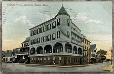 Young's Hotel Winthrop Beach Massachusetts 1909 DB Postcard B888
