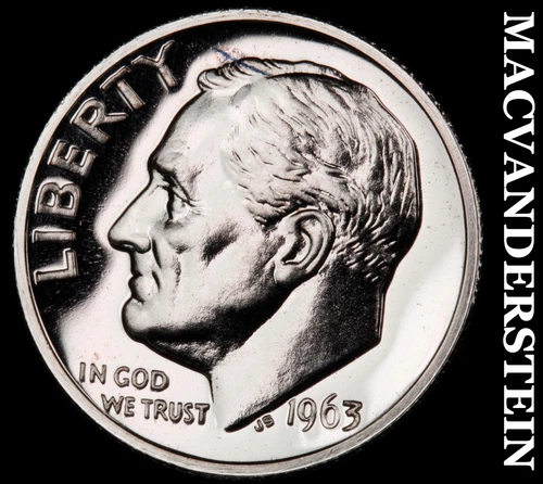 1963 Roosevelt Dime- Silver Choice Gem Proof Luster No Reserve #i8018