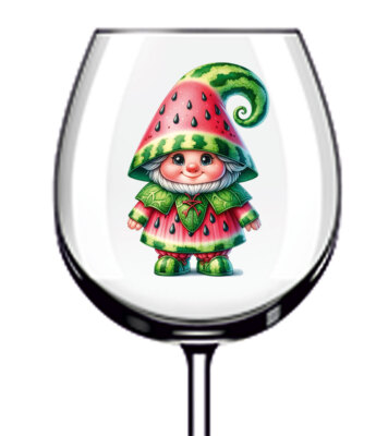 12x Bunte Wassermelone Zwerg Gonk Weinglas Flasche Behälter Van Vinyl Aufkleber