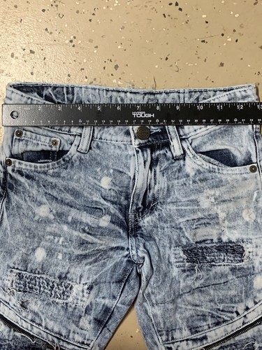 Akademiks Kids 10 Blue Jeans Distressed Denim Streetwear Stretch Akdmks Cool - Picture 2 of 8