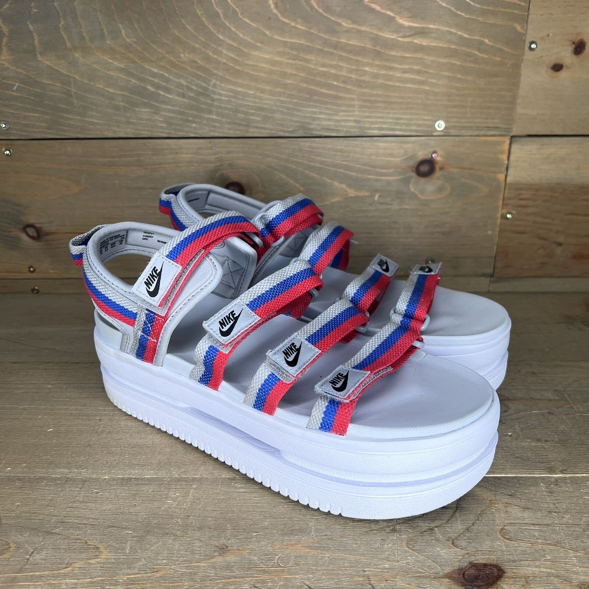 Nike Icon Classic Sandal Platform Silver Game Royal DH0224