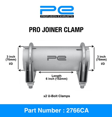 3 Pollici 76 Mm Connettore Tubo Di Scarico Giunto A Doppia Fascetta - Foto 6