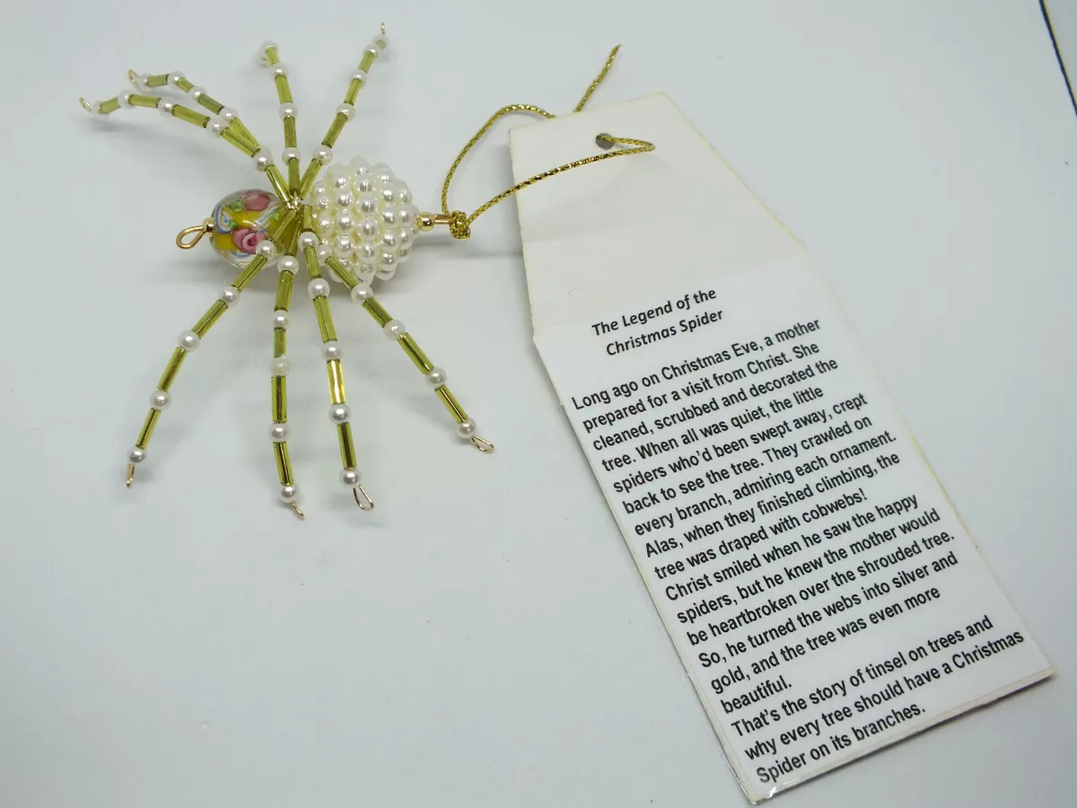 Beaded spider christmas sale ornaments