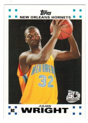 Julian Wright LOT 2007-08 TOPPS ROOKIE White Border #13 of 14 50TH ANNIVERSARY