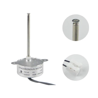 CHANCS MOTOR CHANCS TYC-40 AC 12V Synchronous Motor 5RPM CW/CCW Inner-Screw Shaft Length Gear