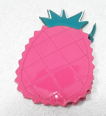 COACH Pineapple Fruit Coin Change Purse Zipper Pouch Pink Green