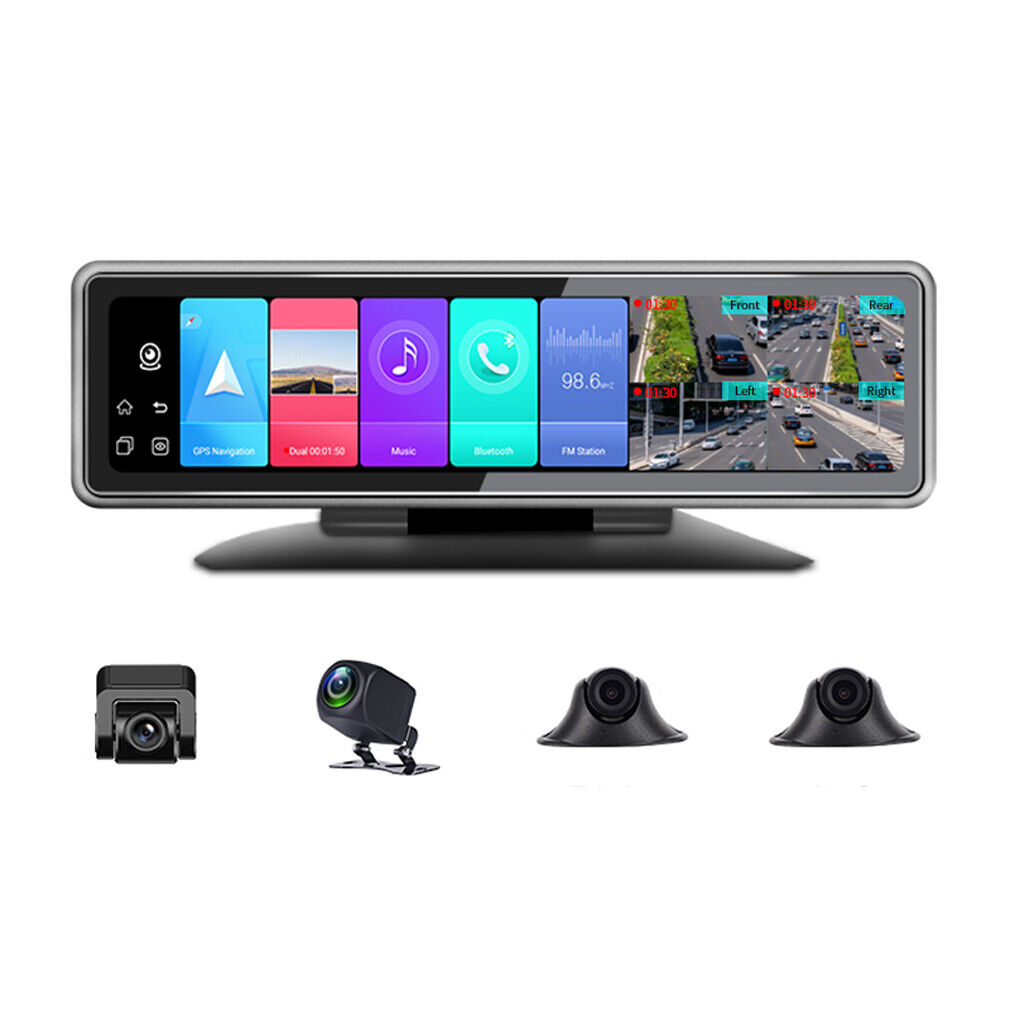 4G Android 8.1 4CHs record night vision car dash cam rear view mirror WIFI  DVR