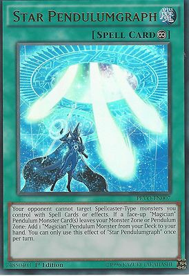 YU-GI-OH CARD: STAR PENDULUMGRAPH - ULTRA RARE - PEVO-EN007 - 1ST EDITION