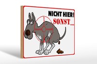 Holzschild Hinweis 30X20 Cm Hundehaufen Nicht Hier Sonst Deko Schild Wooden Sign