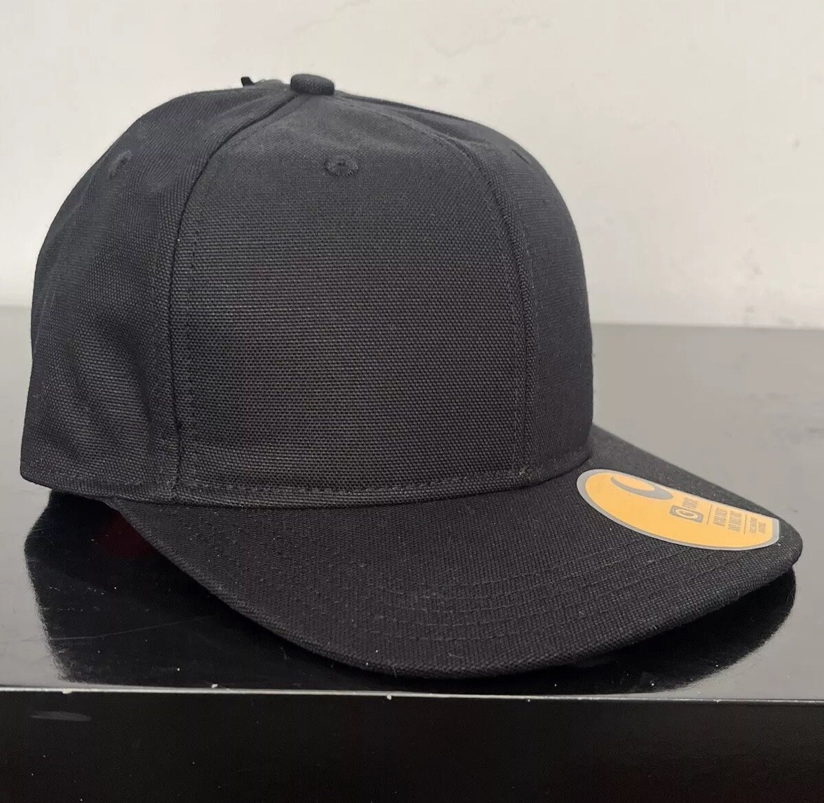CARHARTT Firm Duck Flat Brim 'Black' Snapback Cap AH1604-M | eBay UK