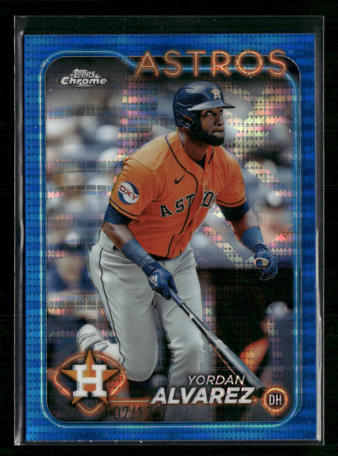 2024 Topps Chrome Baseball Yordan Alvarez Blue Sonar 107/125 [xd45