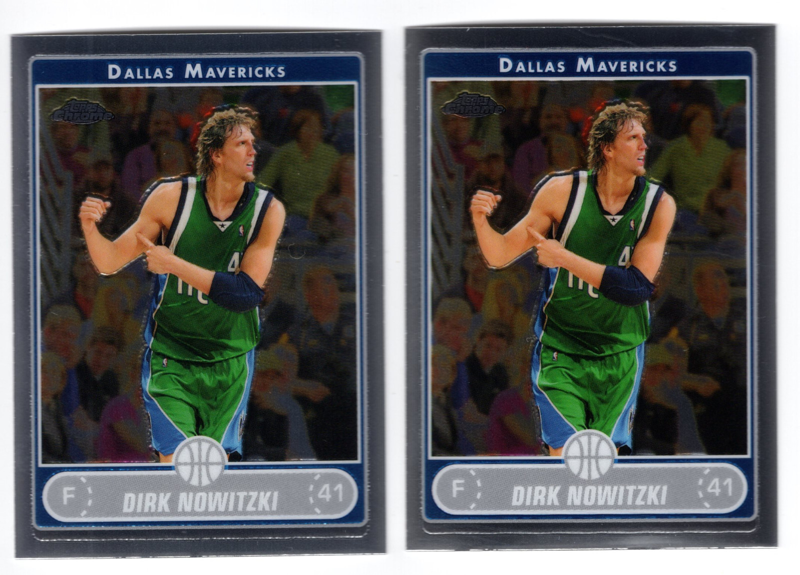 (2) 2006-07 TOPPS CHROME DIRK NOWITZKI CARD #28 LOT **NM-MT** DALLAS MAVERICKS
