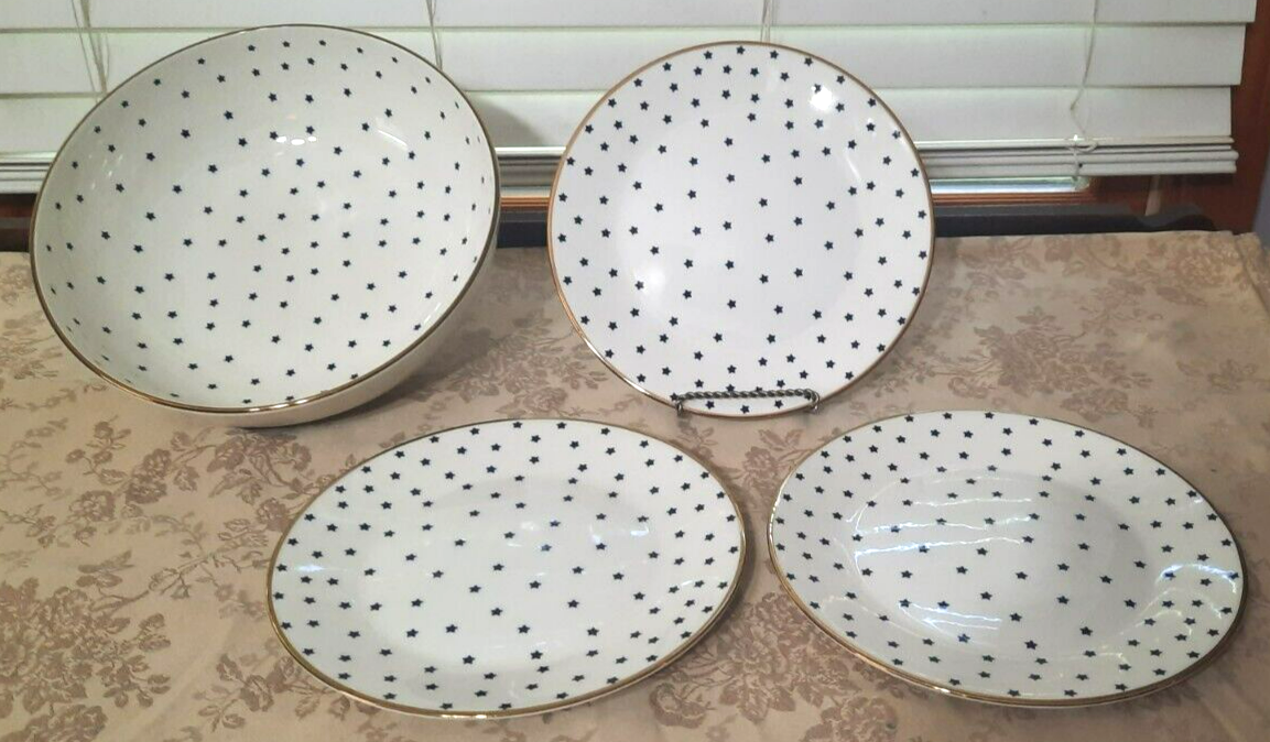 RICHARD GINORI GROUP MANIFATTURA DI LAVENO BLUE STAR SALAD PLATES