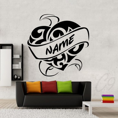 Custom Name Heart Wall Art Quote Decal Vinyl Sticker | eBay UK