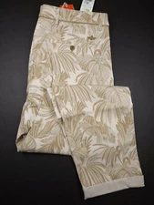 DOCKERS Tan Alpha Khaki Palm Leaf Smart 360 Flex Slim Fit Chino Pants 36x32