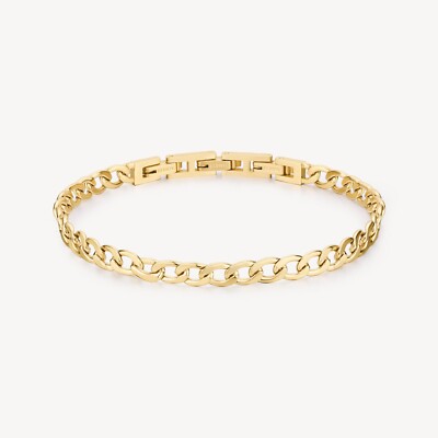 BROSWAY RIPTIDE HERREN ARMBAND STAHL GOLDFARBEN MESH KLUMPEN BTD019 (4958)