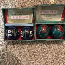 New Lot 2 CHINESE HEALTH EXERCISE STRESS BAODING BALLS RELAXATION THERAPY Panda