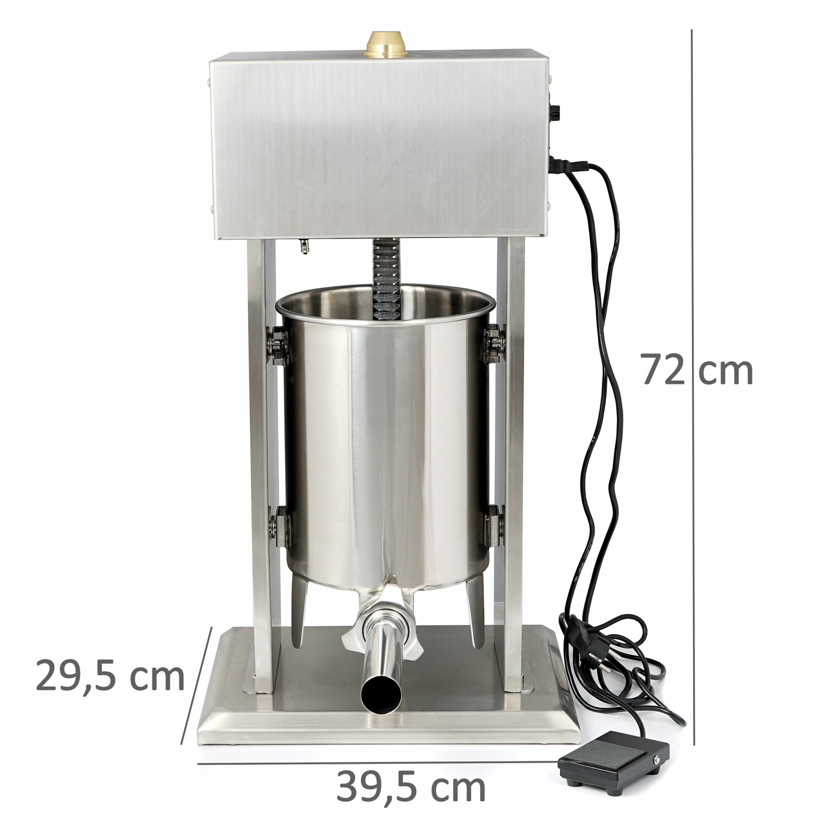 Royal Catering Elektrische Wurstfüllmaschine 25L - 350W Edelstahl