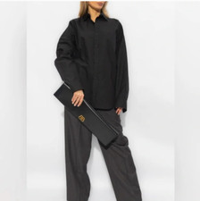 BALENCIAGA Button Down Oversized Boyfriend Shirt Extras Large Fit Size 40