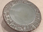 6 pieces Vintage Frankoma Pottery Salad Plates 7G Mayan Aztec Prairie Green 7"