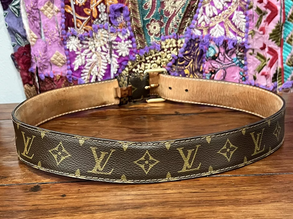 Louis Vuitton Oversized Buckle 90mm Belt Monogram Giant in Calfskin Leather  with Gold-tone - US