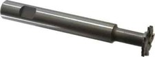 Made in USA 1" Diam, 1/8" Wide, Cobalt T-Slot Cutter 7/16" Neck Diam, 1" Neck...