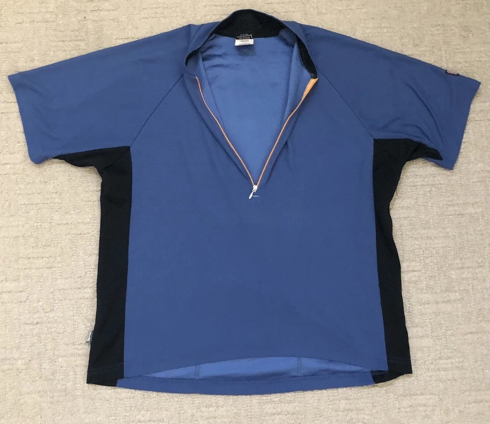 Retro Men’s Blue ZOIC Cycling MTB Commuter Jersey Half-Zip Relaxed Large - Image 2 of 4